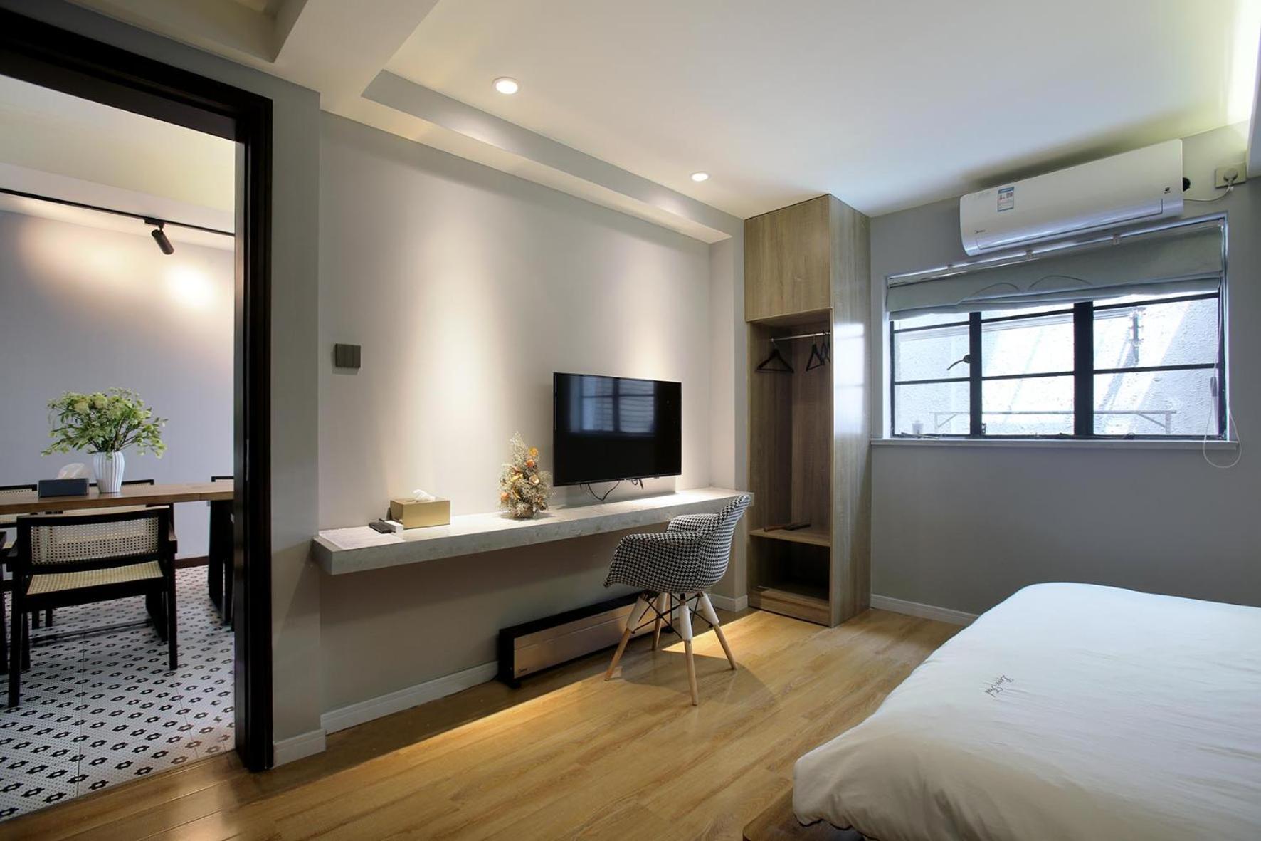Shanghai Downtown Hills Boutique Guesthouse - Near Metro Line 7, Exit 3, Changping Road Xangai Quarto foto